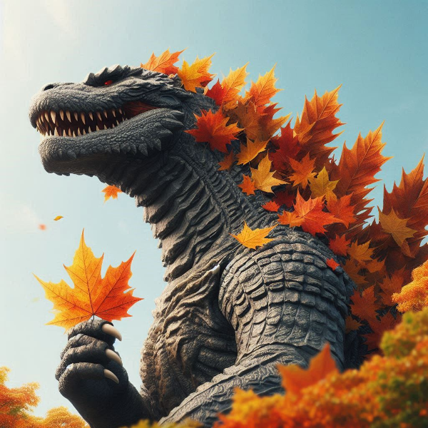 秋コーデｘ怪獣　（6枚）