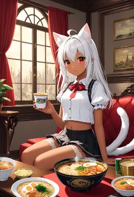 幻想都市を望む猫娘のラーメン宴