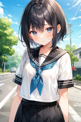 制服姿の男の子