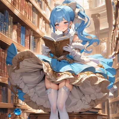 昼下がりの青髪さん