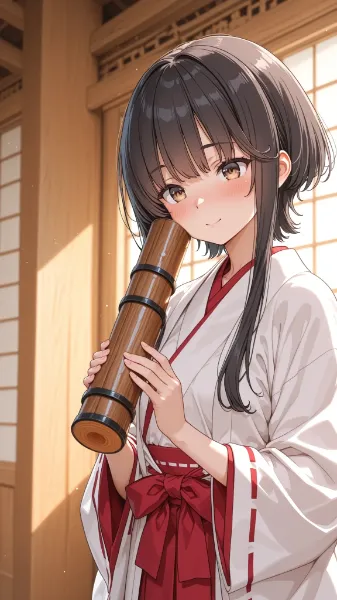 巫女の神託の竹筒