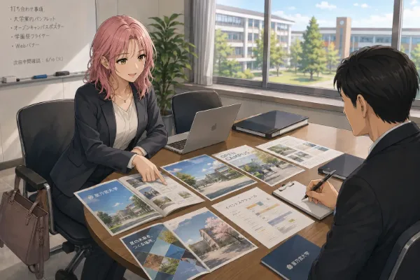 星乃宮大学の未来を描く打ち合わせ