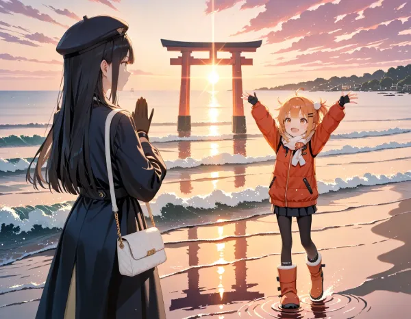 いくらと花音・初日の出