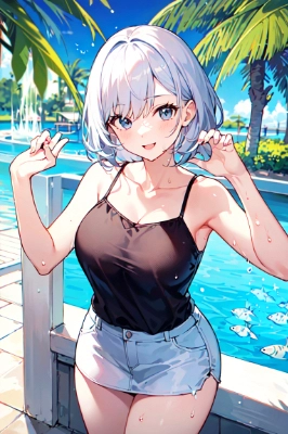 銀髪娘と水族館デート