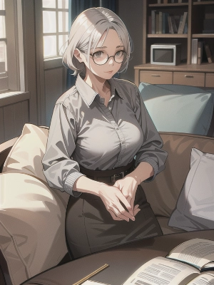 眼鏡の女性