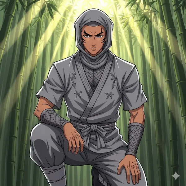 褐色肌の忍者