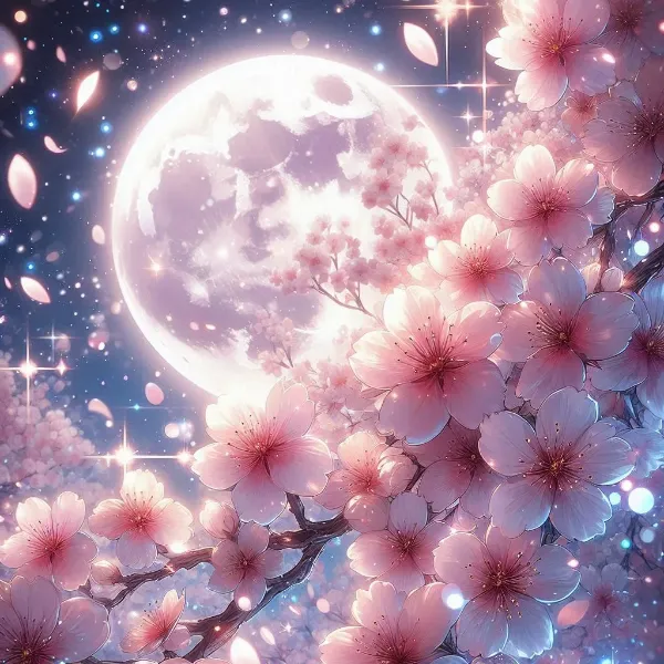 桜と満月