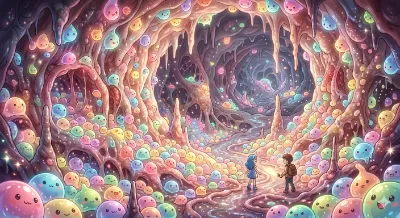 虹色のスライム洞窟探検