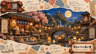 月明かりに優しさが灯る温泉の里