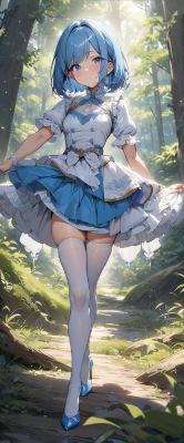 森の中の青髪さん
