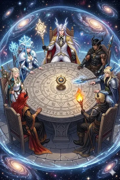 星座の大魔道たち、宇宙の円卓会議
