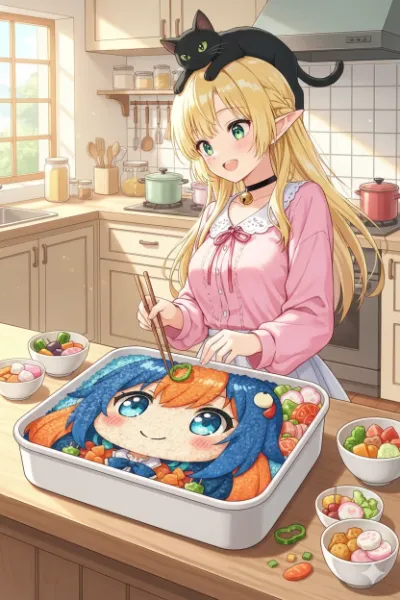 キャラ弁ぴくたーちゃん