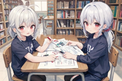 ２人でもお勉強