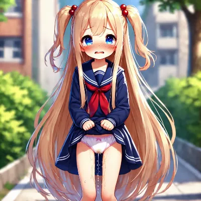 おもらしした少女