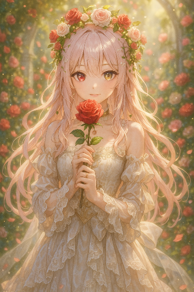 薔薇の庭で芽生える恋の予感