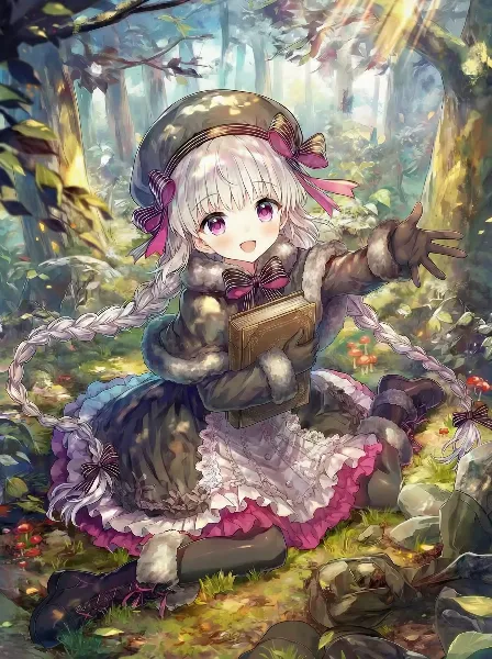 座って手を差し伸べるナーサリー・ライム！