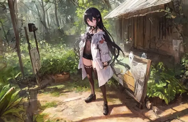 森の中