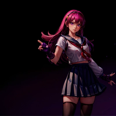 麻宮アテナの必殺技が炸裂！セクシーな女子高生アイドルがKOFの舞台で輝く