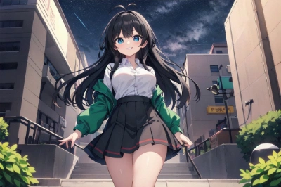 満天の星空の下で