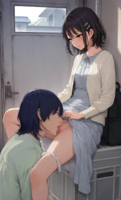 R-18/9コマ)エレン、学内で隠れてクンニ後ラブホ