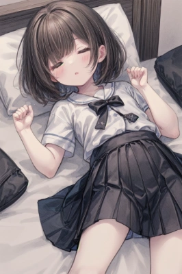 居眠り（モノクローム調）