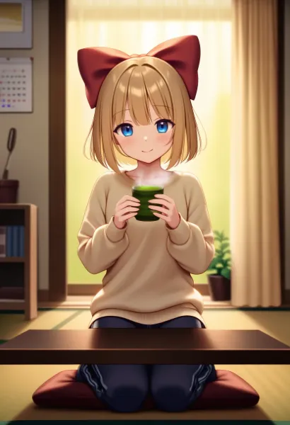 寒くなったらお茶だよー