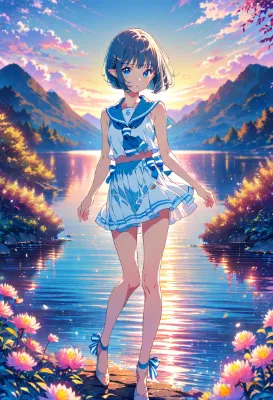 湖畔の少女のサムネイル