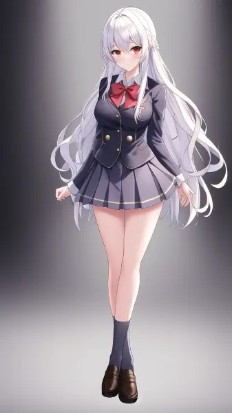 白髪女の子立ち絵