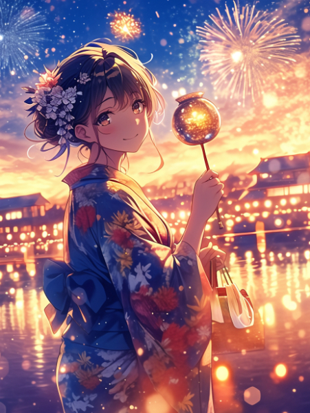 水面に映る光。