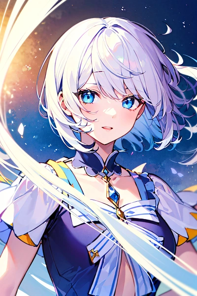 白髪女の子