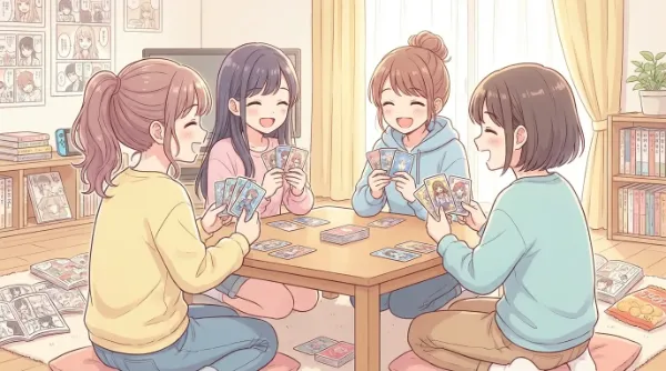 友達四人で繰り広げるカードの秘密対決