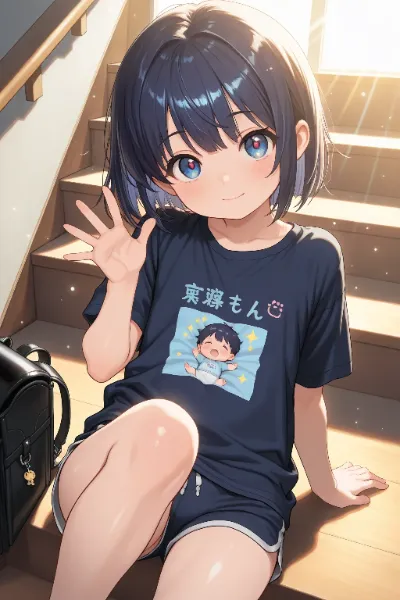 あ、お兄ちゃんお帰り〜！一緒に遊ぼ遊ぼ！♪