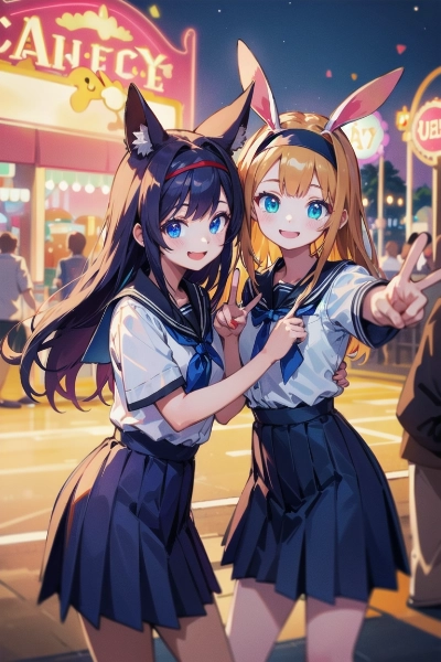 修学旅行中の記念撮影