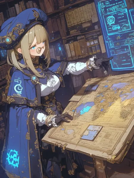 製図家なサイボーグ娘