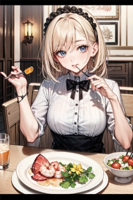 お食事中