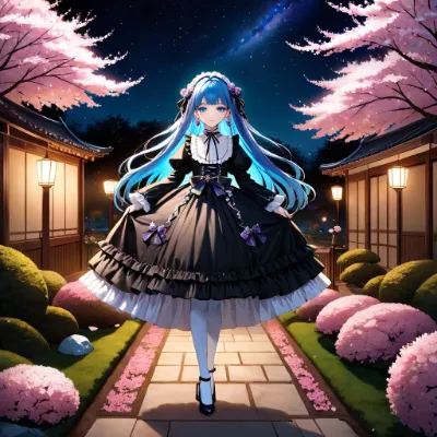 夜のお庭