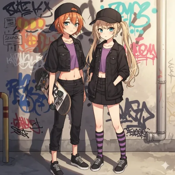 夕暮れのグラフィティガールズ