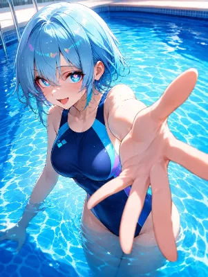 お題 「プールサイド」（幻覚）