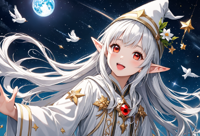 流れ星と魔法使いのエルフ
