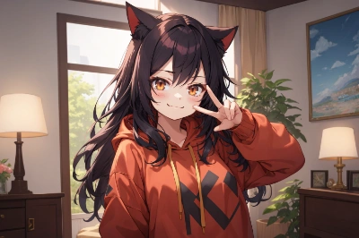 ねこみみパーカー