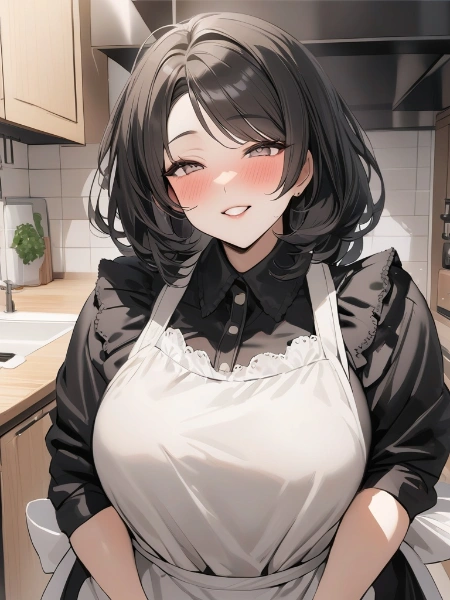 キッチンに立つ主婦