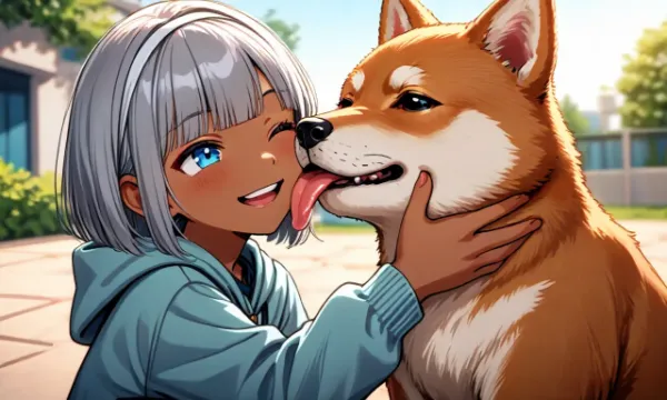 ほっぺにチュー