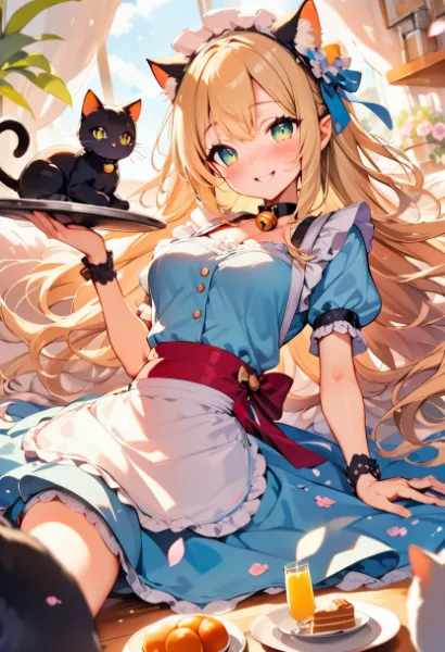 猫さんとお出迎え