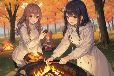 焚火と焼き芋