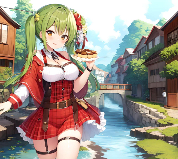 緑髪少女の観光案内