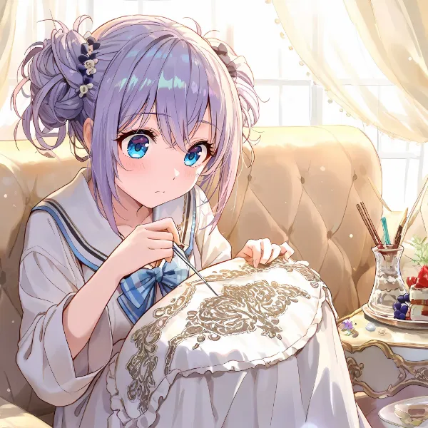 この辺は青い糸かなぁ、、、