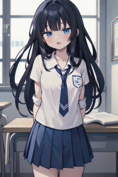 今日，髪結んで無いの