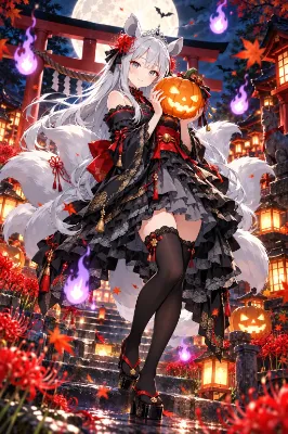 銀髪の妖狐
