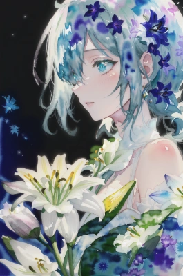 百合と少女