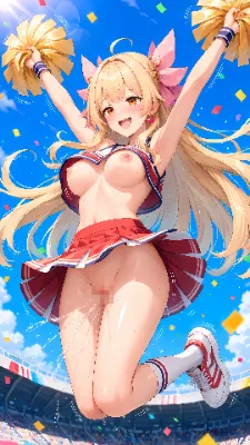 ジャンプしたらぜんぶ見えちゃった